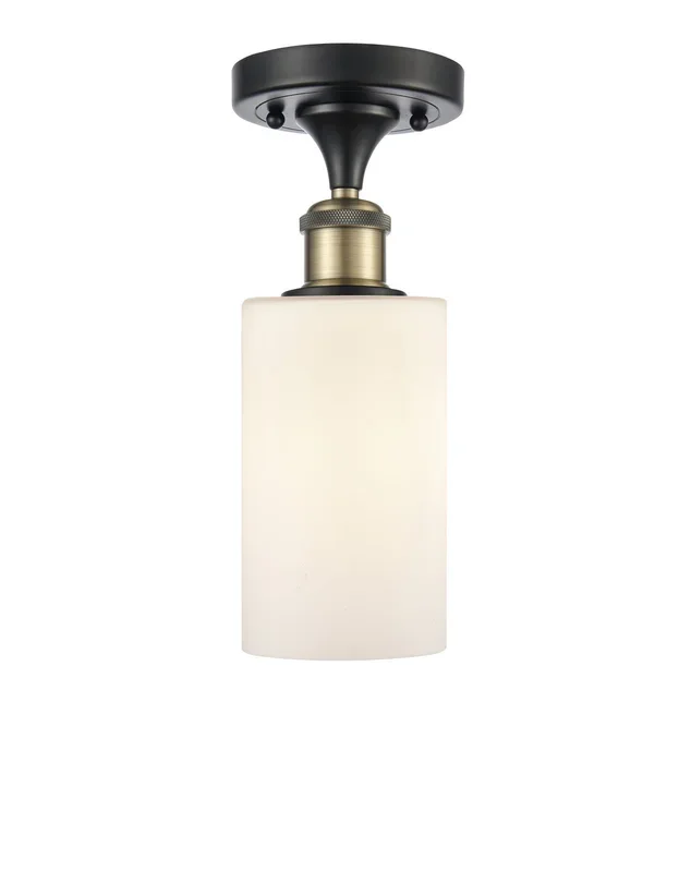 Innovations – 516-1C-BAB-G801 – One Light Semi-Flush Mount – Ballston – Black Antique Brass – 5161CBABG801