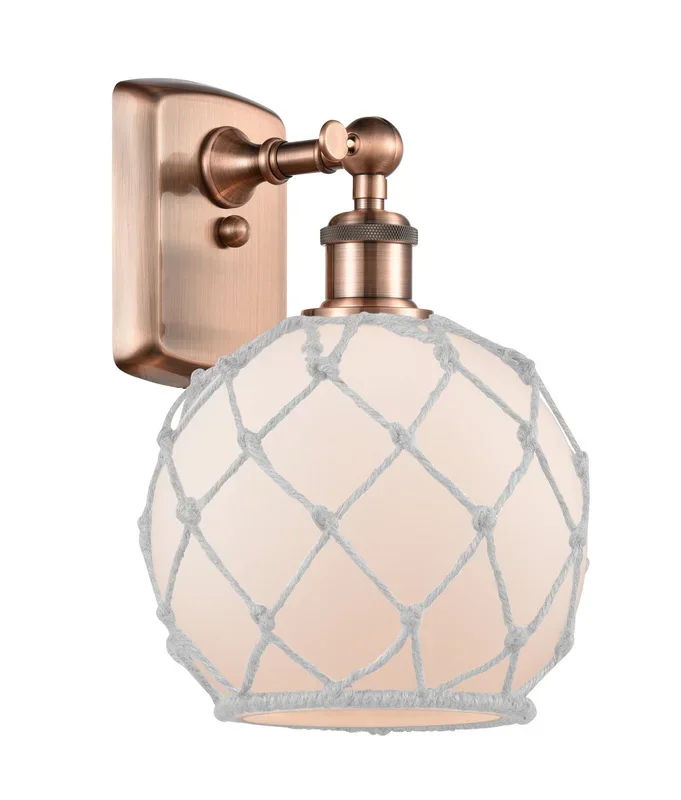 Innovations – 516-1W-AC-G121-8RW – One Light Wall Sconce – Ballston – Antique Copper – 5161WACG1218RW