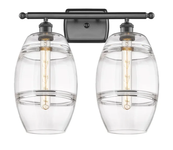 Innovations – 516-2W-OB-G557-8CL – Two Light Bath Vanity – Ballston – Oil Rubbed Bronze – 5162WOBG5578CL