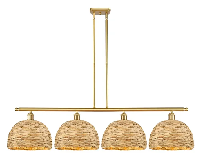 Innovations – 516-4I-SG-RBD-12-NAT – Four Light Pendant – Ballston – Satin Gold – 5164ISGRBD12NAT
