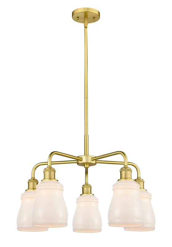 Innovations – 516-5CR-SG-G391 – Five Light Chandelier – Downtown Urban – Satin Gold – 5165CRSGG391