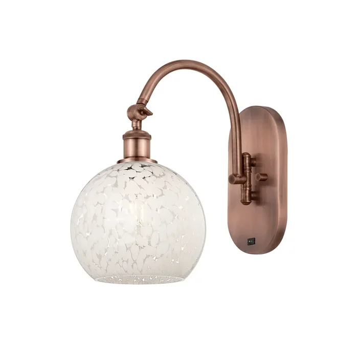 Innovations – 518-1W-AC-G1216-8WM – LED Wall Sconce – Ballston – Antique Copper – 5181WACG12168WM