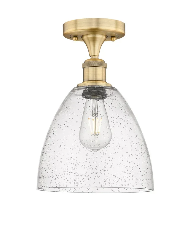 Innovations – 616-1F-BB-GBD-94 – One Light Semi-Flush Mount – Edison – Brushed Brass – 6161FBBGBD94