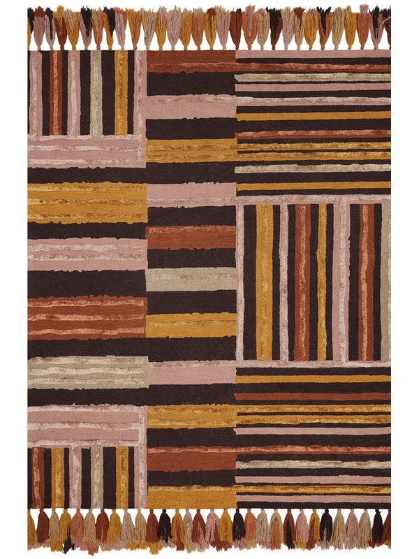 Jamila JAA04 Spice/Bordeaux 7’9″ x 9’9″ Rug by Justina Blakeney x Loloi