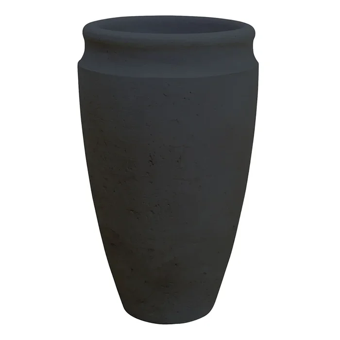 Japi Black Antique Tall Outdoor Planter, Small
