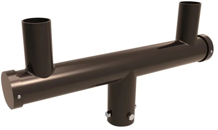 Keystone Dual Bullhorn Adaptor In-Line 180 Degree Slips Over 2 3/8 Inch Tenon (KT-BH-SF-D180)