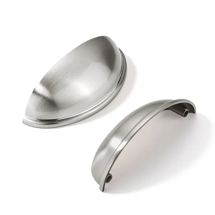 khtumeware 10 Pack 4″” Drawer Pulls Brushed Satin Nickel Cabinet Cup Pulls Kitchen Hardware Cabinet Handles Drawer Handles Knobs