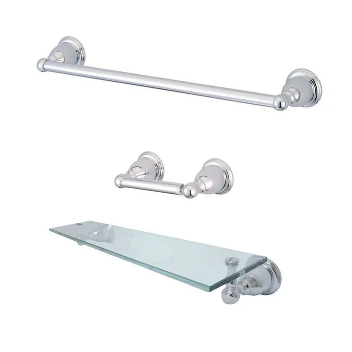 Kingston Brass BAK175289C Heritage 3-Piece Bathroom Accessory Set, Polished Chrome