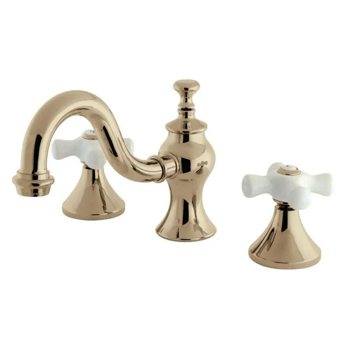 Kingston Brass KC7162PX 8 in. Widespread Bathroom Faucet, Polished Brass