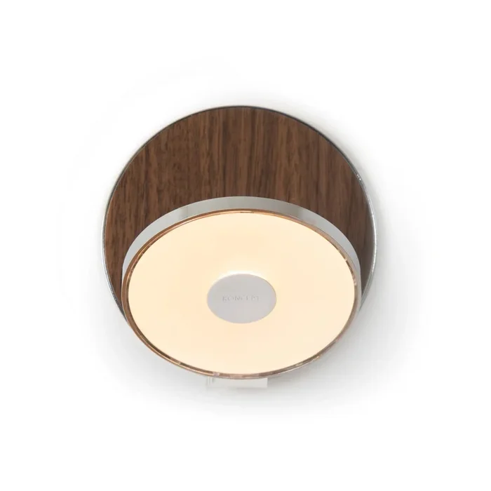 Koncept – GRW-S-CRM-OWT-HW – LED Wall Sconce – Gravy – Chrome, oiled walnut – GRWSCRMOWTHW
