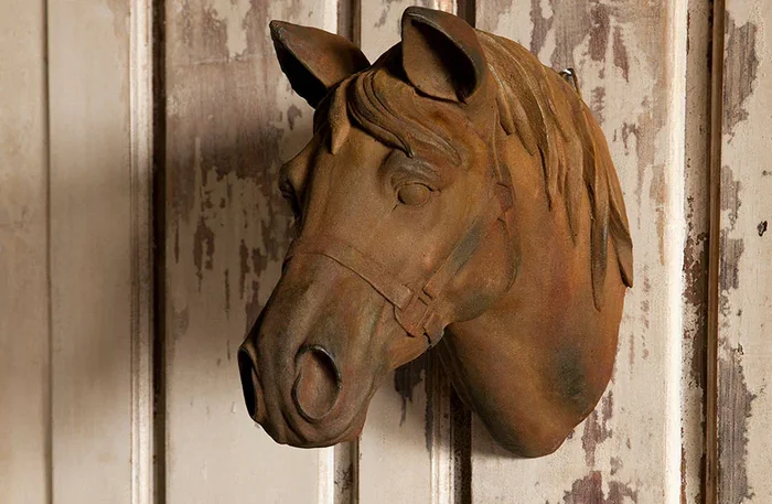 Large Estate Stone Horse Head – Decor Steals