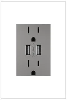 Legrand – ARTRUSB153M4 – Dual Usb Plus-Size Outlet Combo – Adorne – Magnesium – ARTRUSB153M4