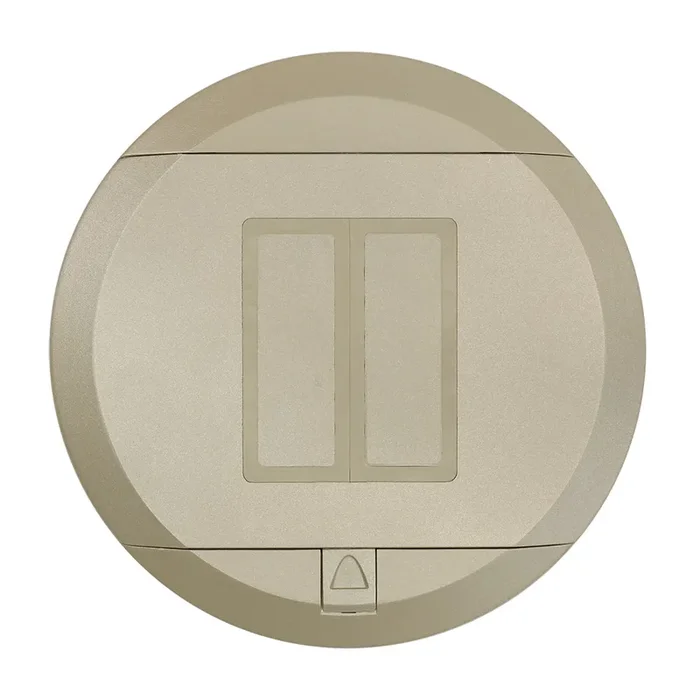 Leviton 2-Gang Decora Door-In-Door Floor Cover Nickel (PT526-N)