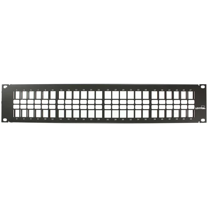 Leviton 48-Port 2RU QuickPort Panel With Cable Management Bar Cisco Number (49255-48N)