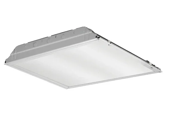 Lithonia Lensed LED Troffer Two Lamps Nominal 3300Lm Satin White EldoLED Dimming To 1 Percent 80 CRI 3000K (2GTL 2 33L SWL EZ1 LP830)