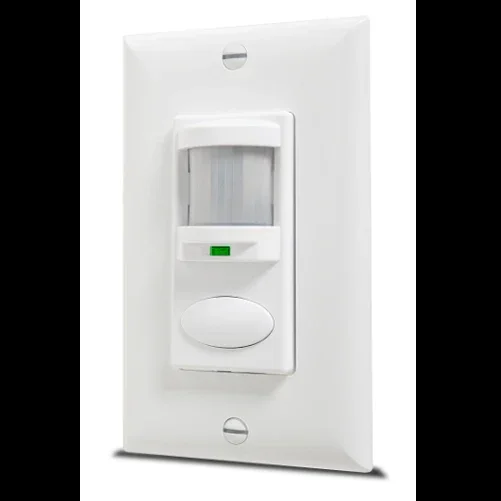 Lithonia Residential Wall Switch Decorator Sensor 1 Switch/Manual On 120VAC White (SSD SA 120 WH)
