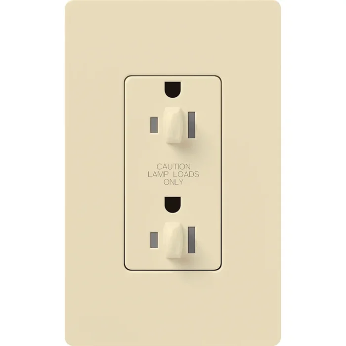 Lutron Architectural 15A Receptacle Dual Dimmer Tamper-Resistant Beige (NTR-15-DDTR-BE)