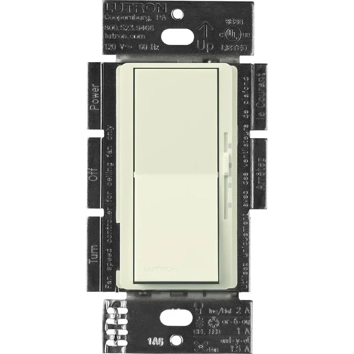 Lutron Diva 1.5A/120W Fan/Light Single-Pole Biscuit (DVSCFSQ-LF-BI)