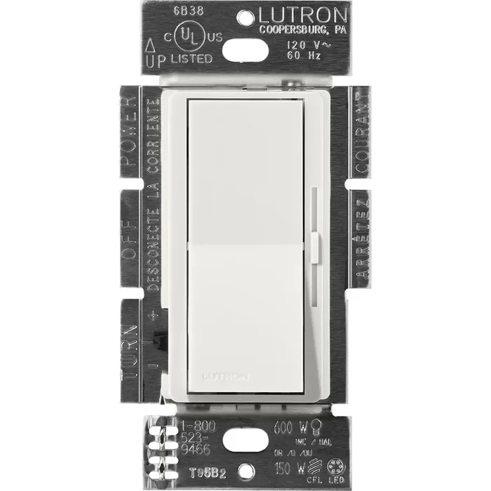 Lutron Diva Reverse-Phase Electronic Low-Voltage Dimmer Single-Pole 3-Way Lunar Gray (DVSCRP-253P-LG)