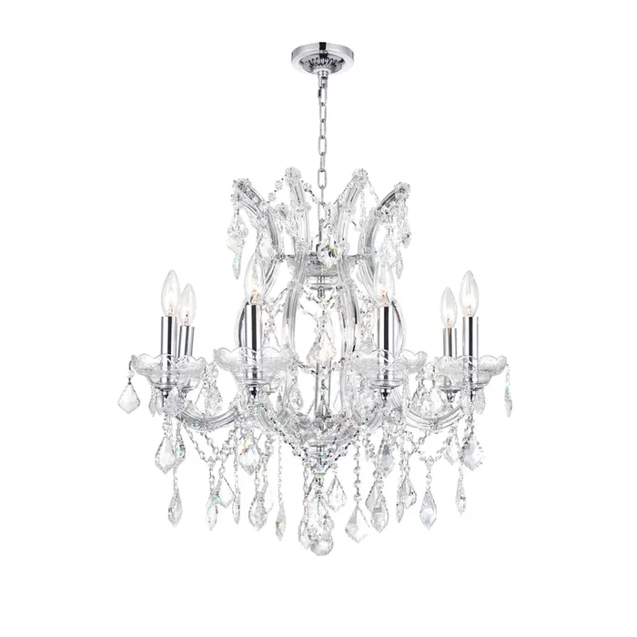 Maria Theresa 9 Light Up Chandelier With Chrome Finish