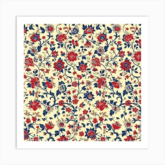 Marigold Mist Bloom London Fabrics Floral Pattern 6 Art Print by House of Patterns