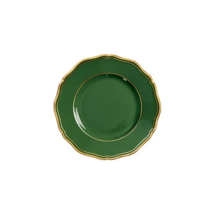 Mazurka Gold with Green Background Bread & Butter Plate by Raynaud