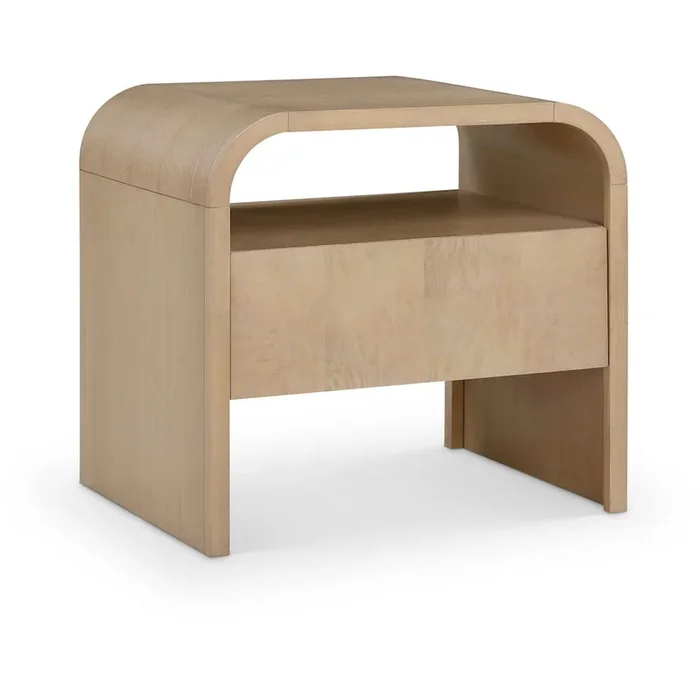 Meridian Furniture Giada Natural Solid Wood And Veneer Nightstand