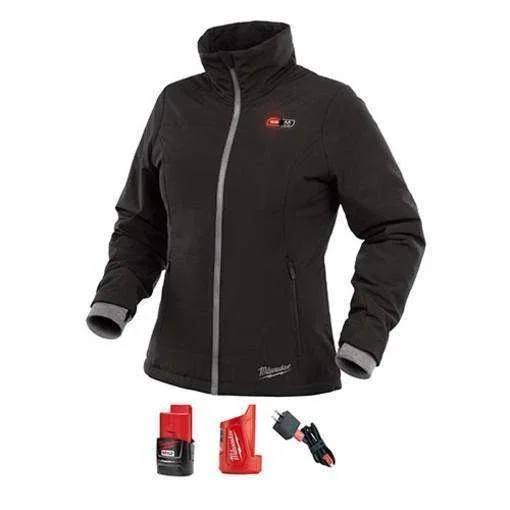 Milwaukee 232B-21M M12 Women’s Heated Softshell Jacket Kit Medium, Black