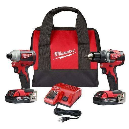 Milwaukee 2892-22CT M18 Compact Brushless Drill/Impact Driver Combo Kit