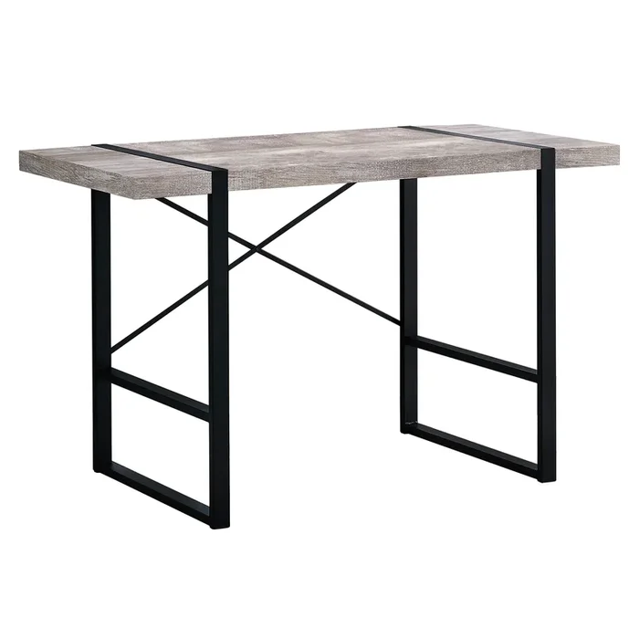 Monarch Specialties I 7315 Computer Desk, Home Office, Laptop, 48″L, Work, Metal, Laminate, Beige, Black, Contemporary, Modern