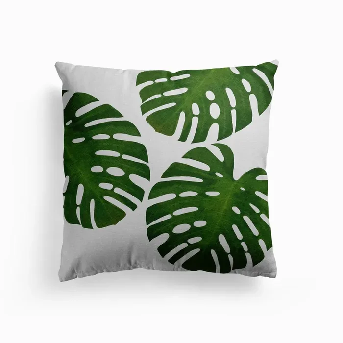 Monstera Leaf Iii Cushion by Orara Studio