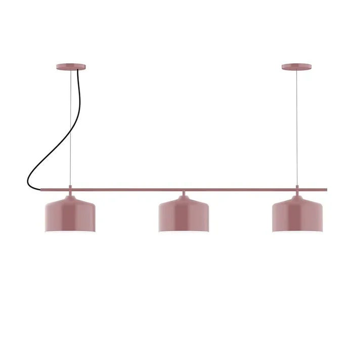Montclair Light Works – CHA419-20 – Three Light Linear Chandelier – Axis – Mauve – CHA41920