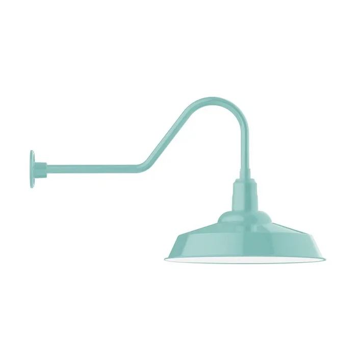 Montclair Light Works – GNC186-48-G06 – One Light Wall Mount – Warehouse – Sea Green – GNC18648G06