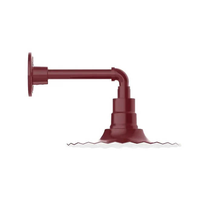 Montclair Light Works – GNN158-55-B01-G05 – One Light Wall Mount – Radial – Barn Red – GNN15855B01G05