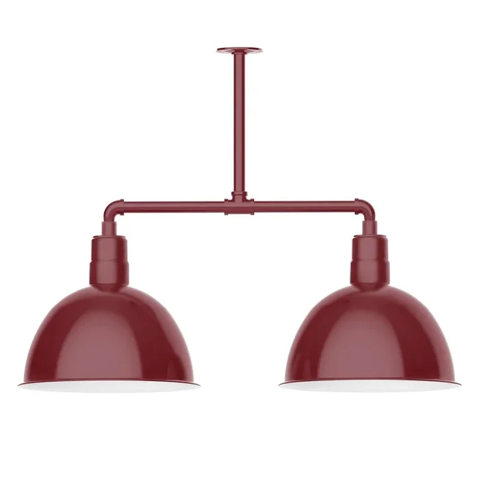 Montclair Light Works – MSD117-55-T24-L13 – LED Pendant – Deep Bowl – Barn Red – MSD11755T24L13