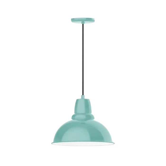 Montclair Light Works – PEB107-48-C20-W14 – One Light Pendant – Cafe – Sea Green – PEB10748C20W14