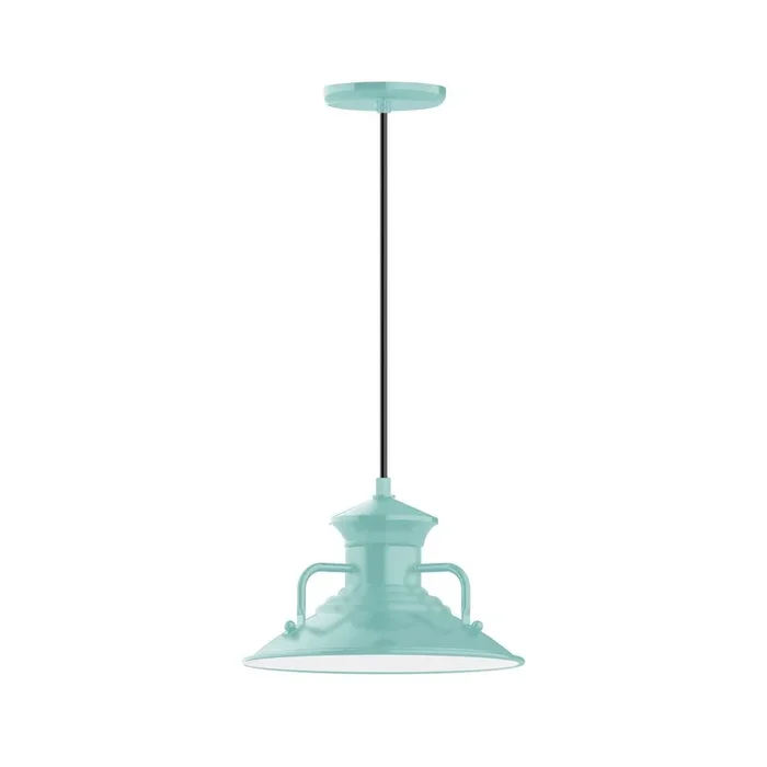 Montclair Light Works – PEB142-48-C16-G06 – One Light Pendant – Homestead – Sea Green – PEB14248C16G06