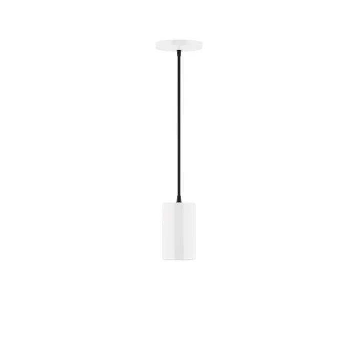 Montclair Light Works – PEB425-44-C26 – One Light Pendant – Axis – White – PEB42544C26