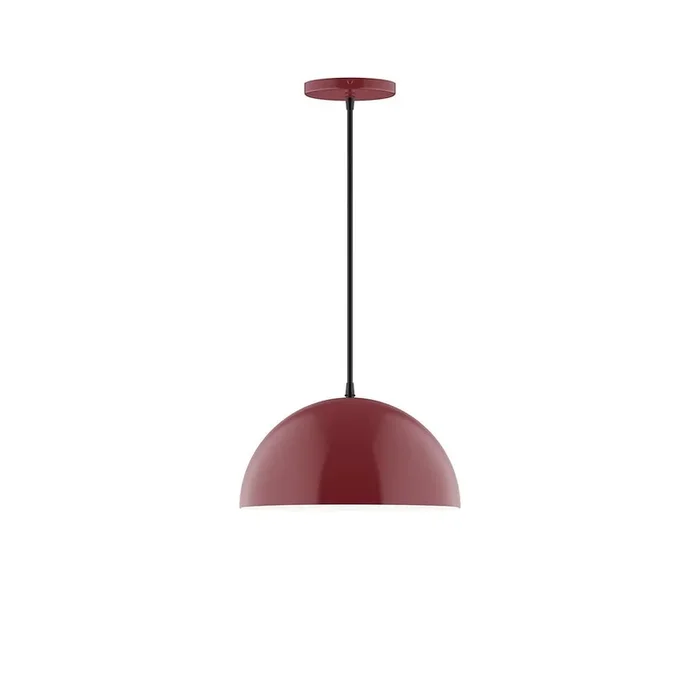 Montclair Light Works – PEB432-G15-55-C27 – One Light Pendant – Arcade – Barn Red – PEB432G1555C27