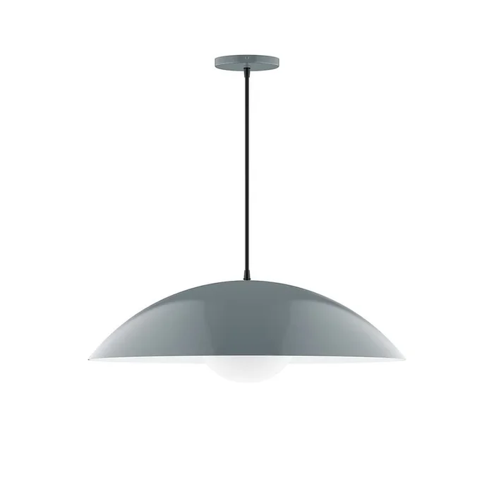 Montclair Light Works – PEB439-G15-40 – One Light Pendant – Axis – Slate Gray – PEB439G1540