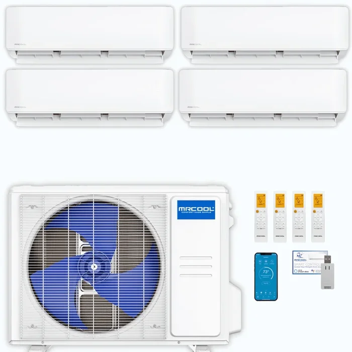 MRCOOL DIY 5th Gen 4-Zone 27,000 BTU Ductless Mini Split Air Conditioner & Heat Pump (6K+6K+6K+9K), DIY4-B-27HP