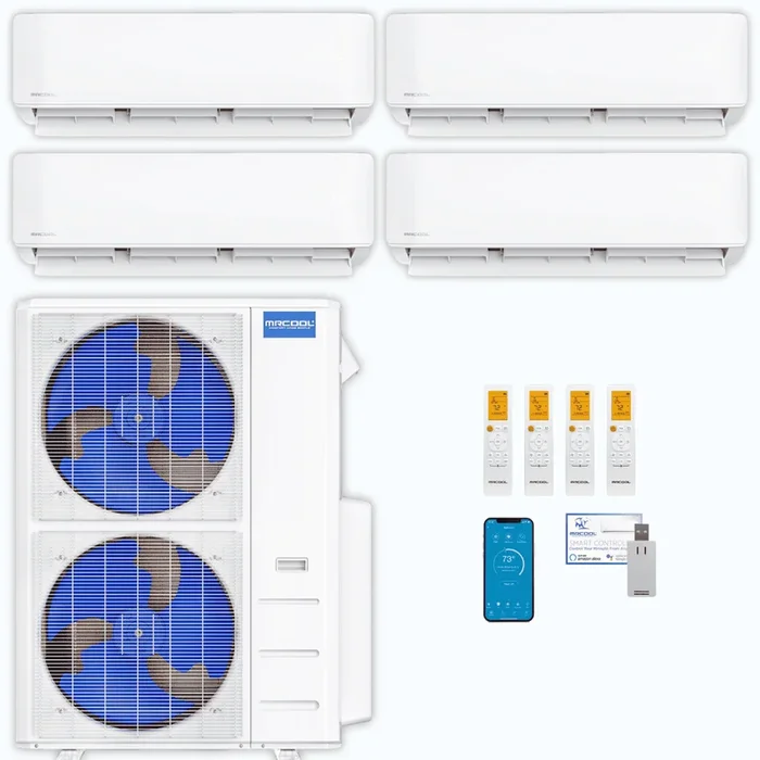 MRCOOL DIY 5th Gen 4-Zone 48,000 BTU Ductless Mini Split Air Conditioner & Heat Pump (6K+6K+12K+24K), DIY4-B-48HP