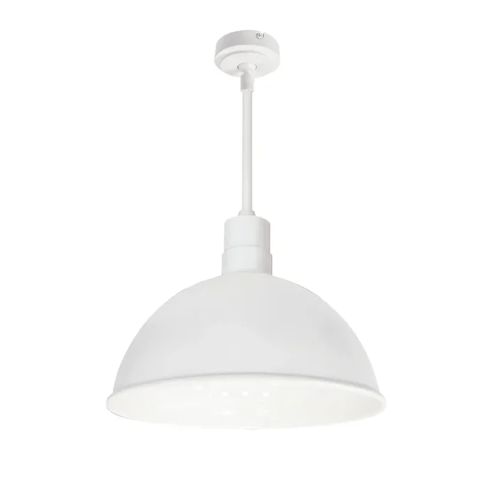 Nora 16 Inch RLM 72 Inch Stem Mounted LED Shade 3800Lm 3000K White 120V 0-10V/Triac/ELV And 277V 0-10V Dimming (NRLM-16ST3830WWLE4/72)
