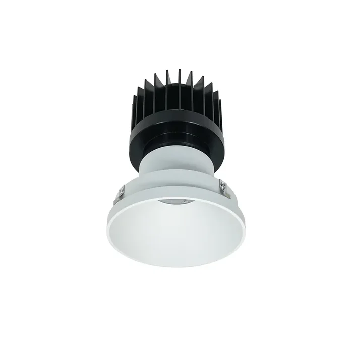 Nora 4 Inch Iolite Plus Round Trimless Downlight 1500Lm/2000Lm/2500Lm (Varies By Housing) 3000K Matte Powder White Finish (NIO-4PRTLNDC30XMPW/HL)