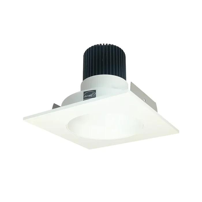 Nora 4 Inch Iolite Square Reflector With Round Aperture Non-Adjustable Trim 1000Lm 3000K Matte Powder White (NIO-4SNDC30XMPW/10)
