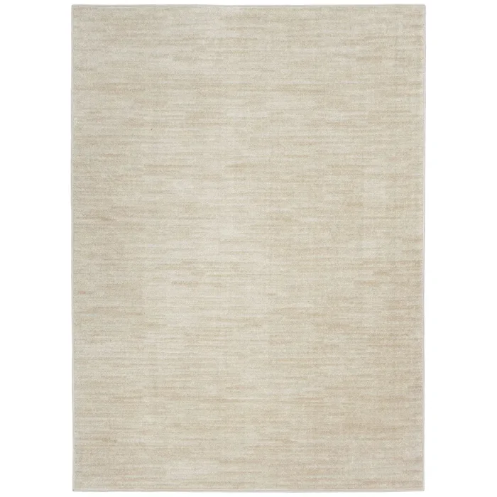 Nourison Essentials Indoor/Outdoor Ivory Beige 5 x 8 Area–Rug, Easy–Cleaning, Non Shedding, Bed Room, Living Room, Dining Ro