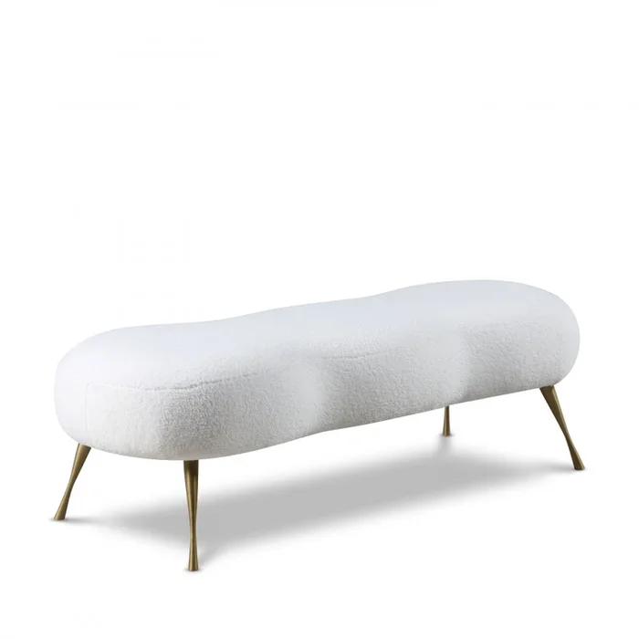 Nube Faux Sheepskin Fur Upholstered Bench