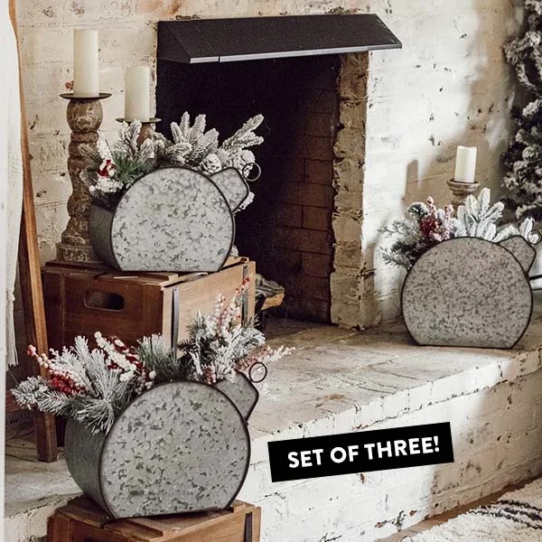 Oversized Galvanized Ornament Caddy – Decor Steals