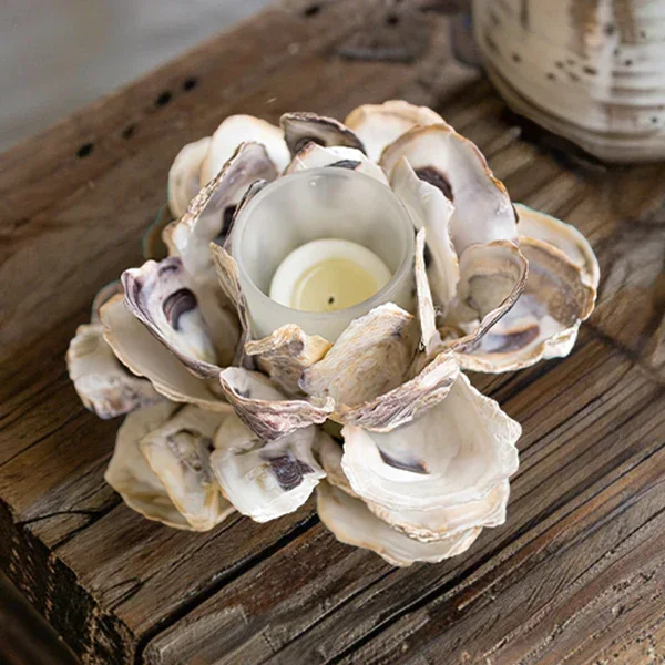 Oyster Shell Flower Votive Holder – Decor Steals