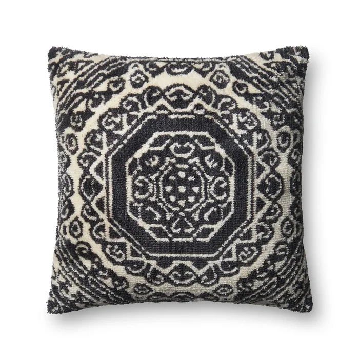 P0578 Black/White 22″x22″ Down Pillow